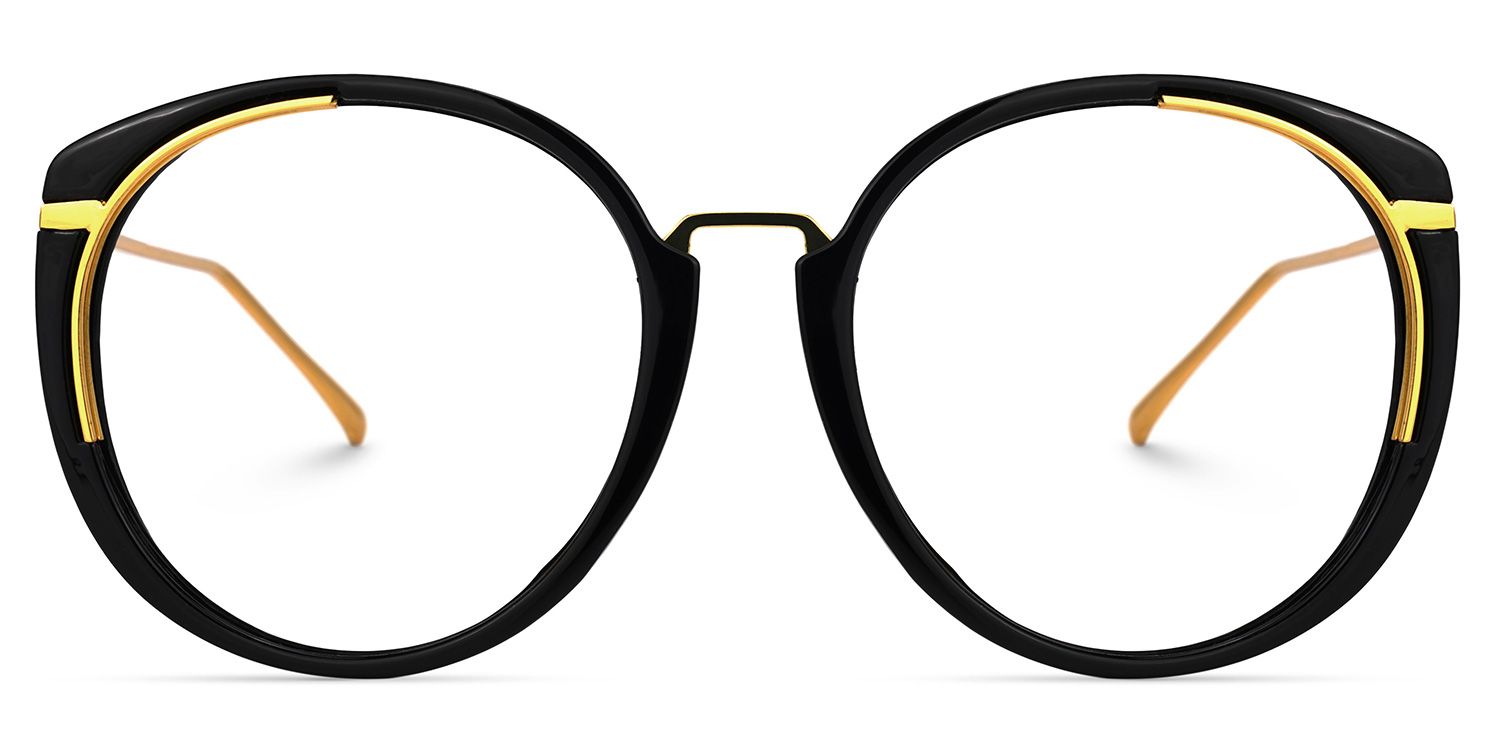 Round Black Eyeglasses | Vooglam.com Angle View