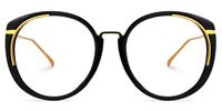 Round Black Eyeglasses | Vooglam.com Angle View