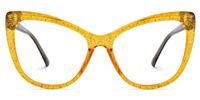 Austin - Cat Eye Yellow Eyeglasses | Vooglam Angle View