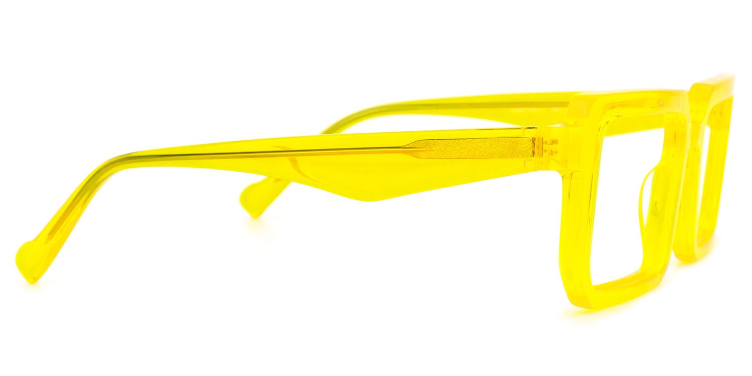 Cassiel - Rectangle Yellow Eyeglasses | Vooglam 4