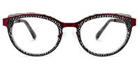 Browline Pattern Eyeglasses | Vooglam.com Angle View