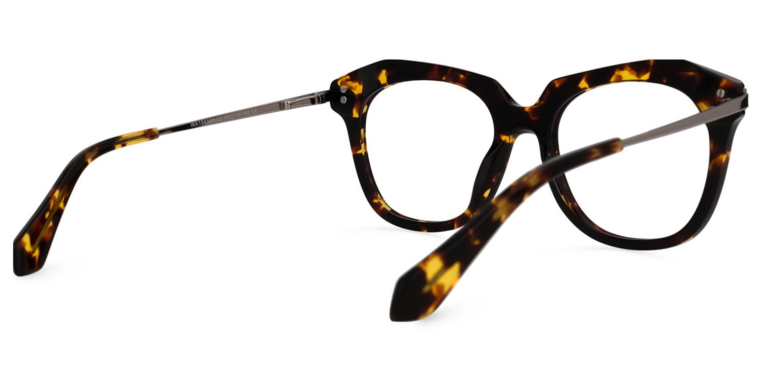 Geometric Tortoise Eyeglasses | Vooglam.com Side View