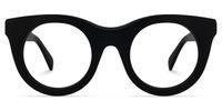 Janea - Round Black Eyeglasses | Vooglam Angle View