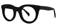 Janea - Round Black Eyeglasses | Vooglam Front View