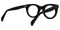 Janea - Round Black Eyeglasses | Vooglam Side View