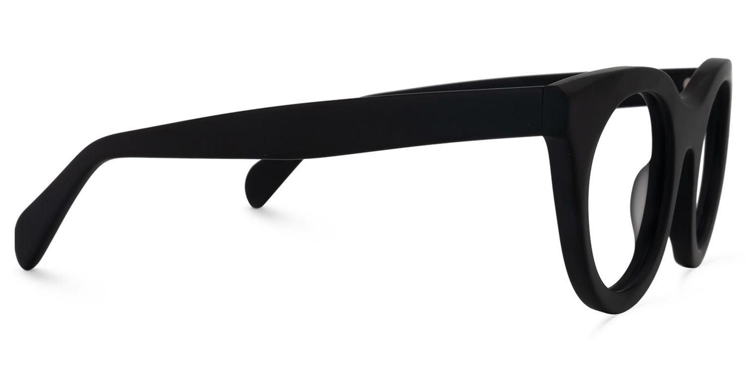 Janea - Round Black Eyeglasses | Vooglam 4