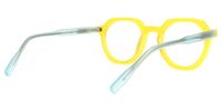 Geometric Yellow Eyeglasses | Vooglam.com Side View