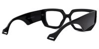 Santiz - Rectangle Black Eyeglasses | Vooglam Side View