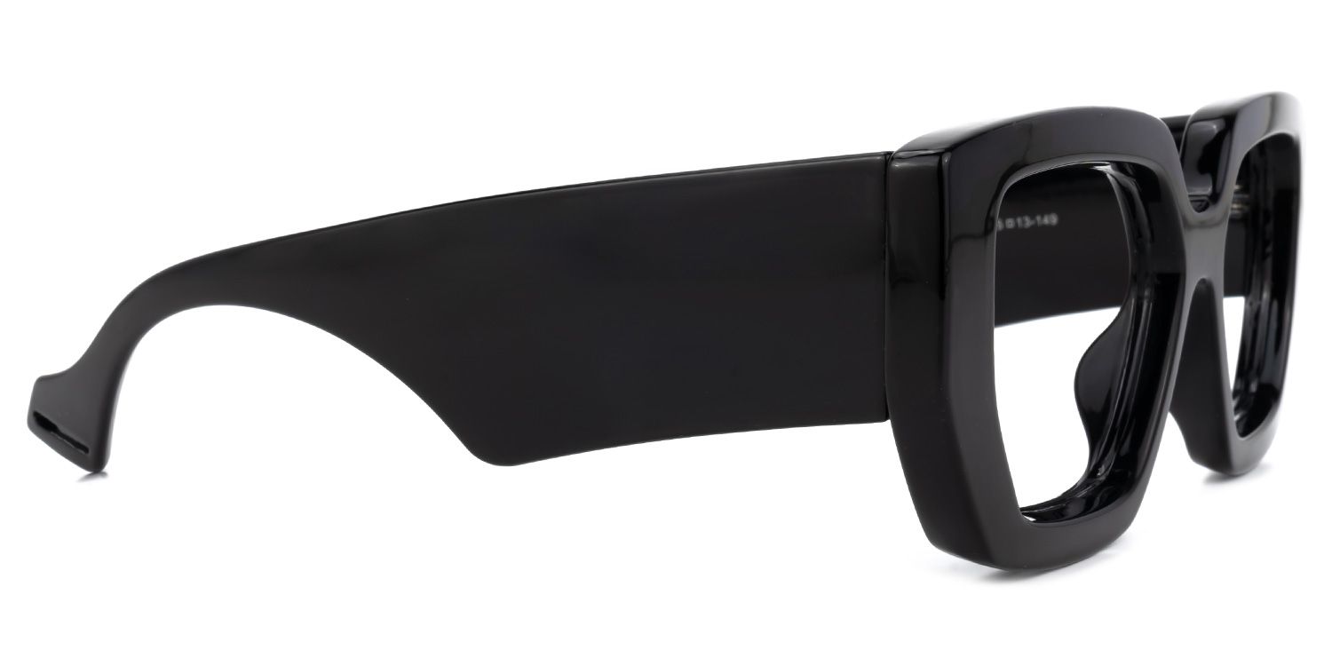 Santiz - Rectangle Black Eyeglasses | Vooglam 4