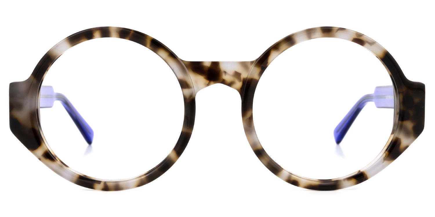 Round Tortoise Eyeglasses | Vooglam.com Angle View