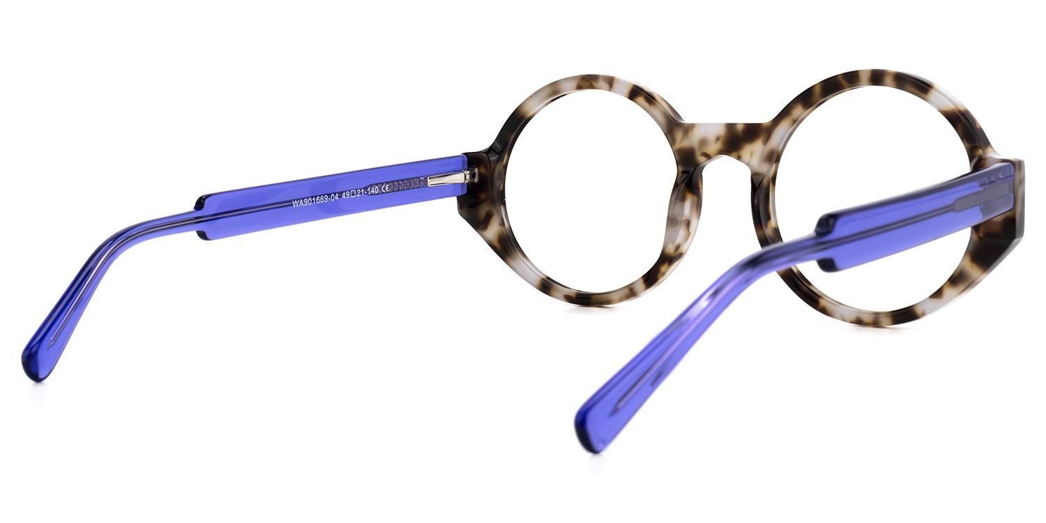 Round Tortoise Eyeglasses | Vooglam.com Side View