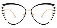 Tristan - Geometric Black Eyeglasses | Vooglam Angle View