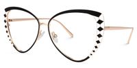 Tristan - Geometric Black Eyeglasses | Vooglam Front View