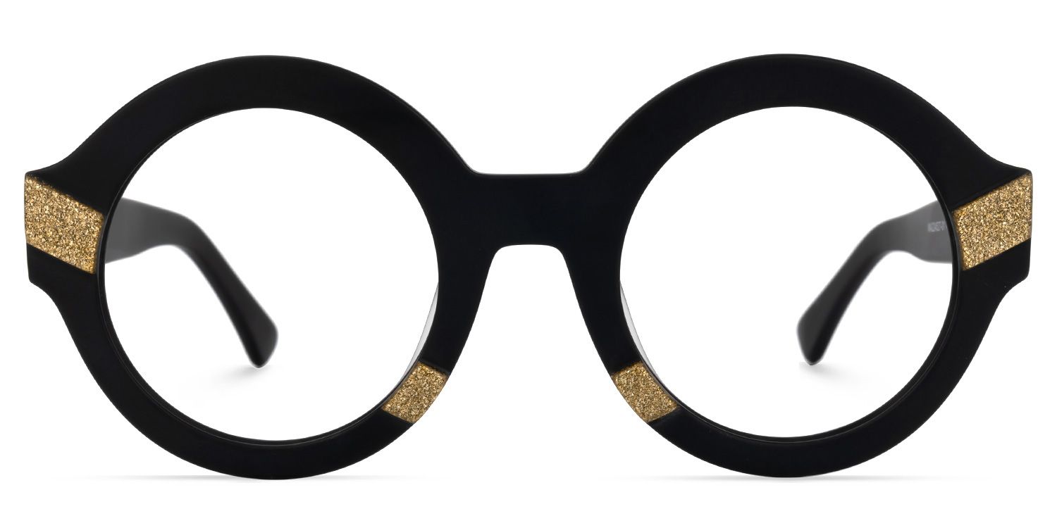 Round Black Eyeglasses | Vooglam.com Angle View