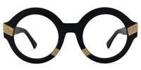 Round Black Eyeglasses | Vooglam.com Angle View