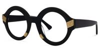 Round Black Eyeglasses | Vooglam.com Front View