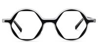 Round Black Eyeglasses | Vooglam.com Angle View