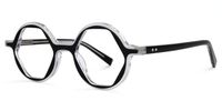 Round Black Eyeglasses | Vooglam.com Front View