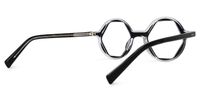 Round Black Eyeglasses | Vooglam.com Side View