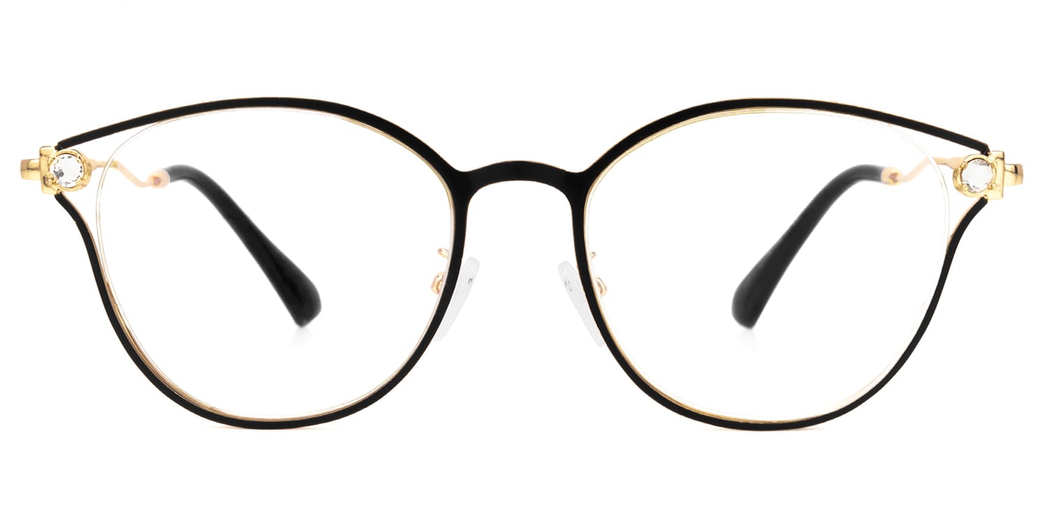 Ealy - Oval Black Eyeglasses - 1