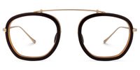 Aviator Brown Eyeglasses | Vooglam.com Angle View