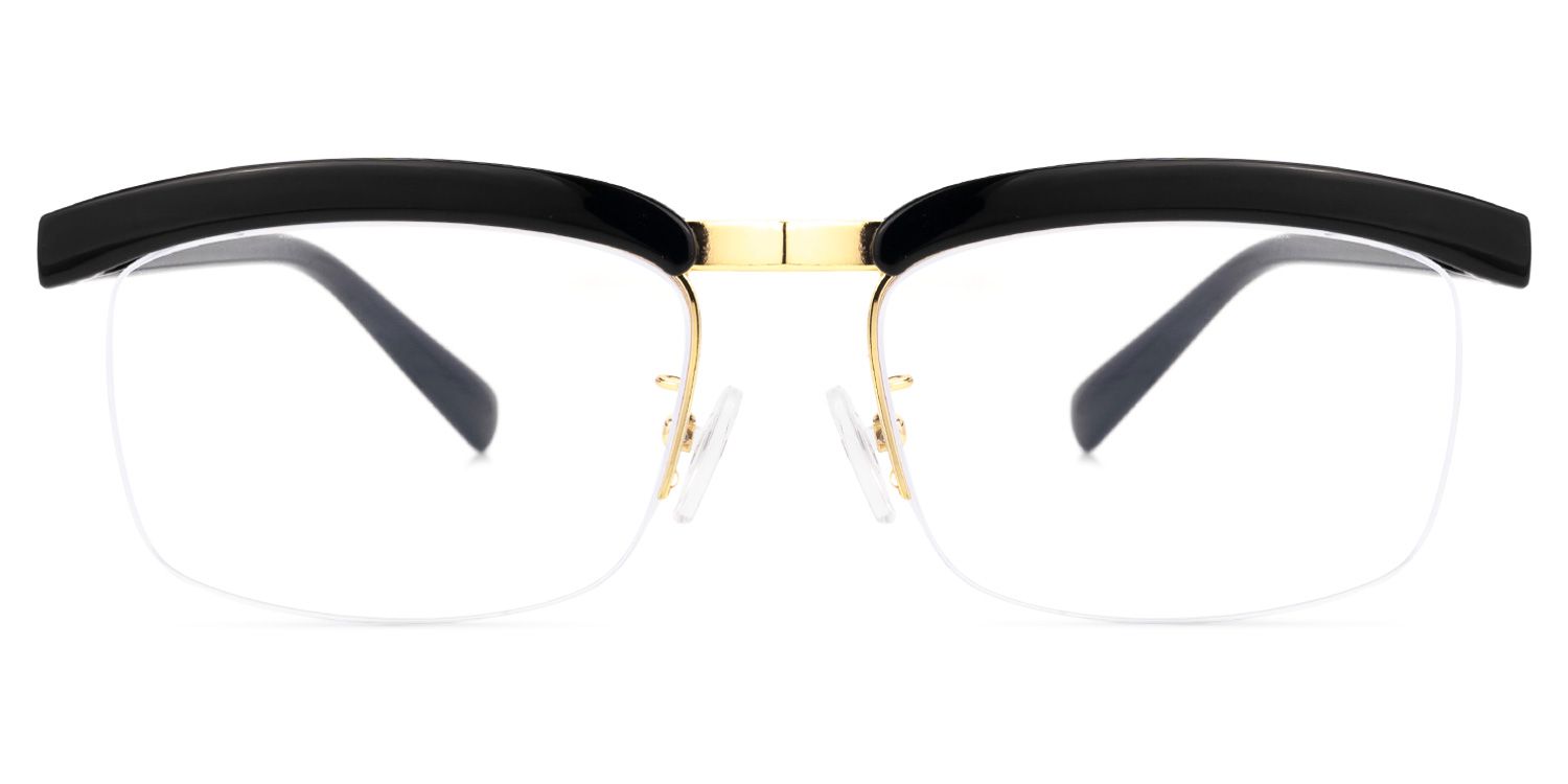 Browline Black Eyeglasses | Vooglam.com Angle View