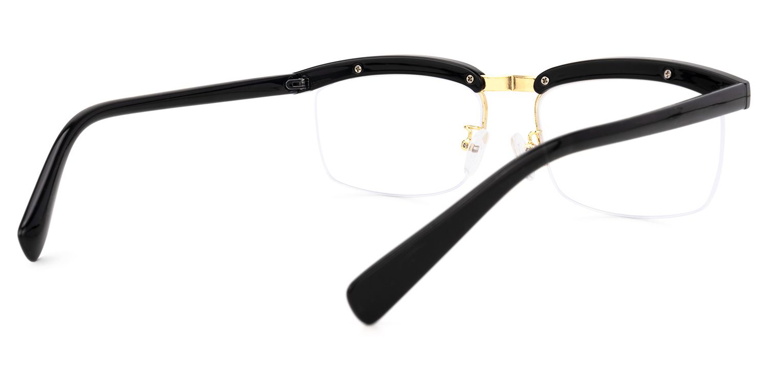 Browline Black Eyeglasses | Vooglam.com Side View