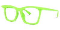 Rectangle Green Eyeglasses | Vooglam.com Front View