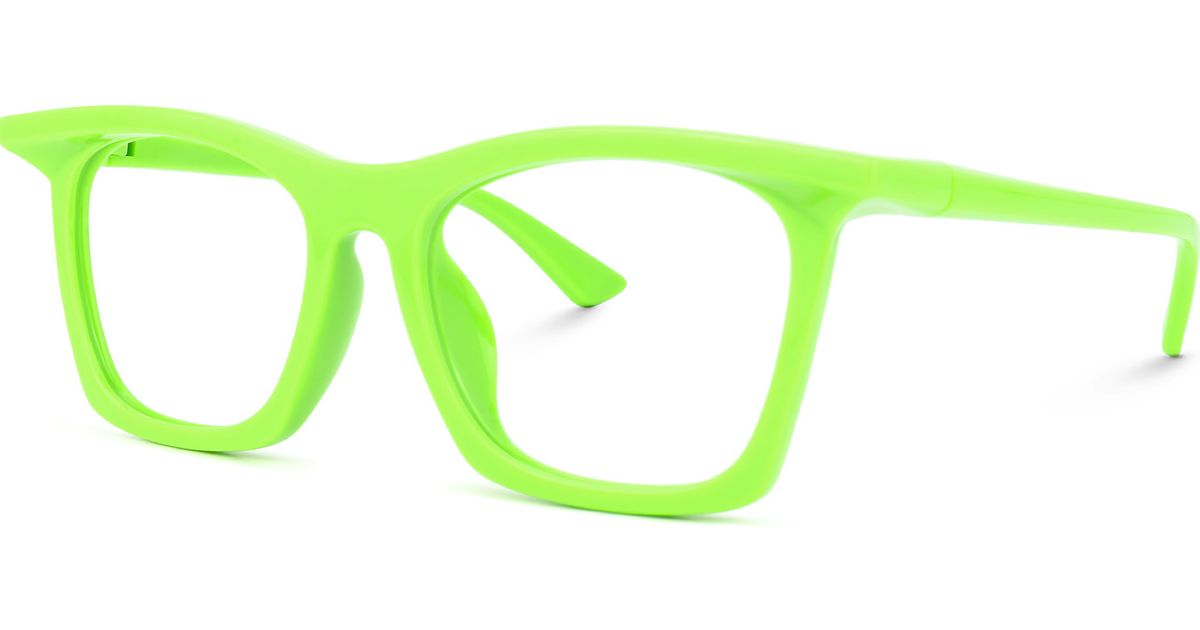 Lens Rectangular Green Rectangle Green Eyeglasses | Vooglam.com