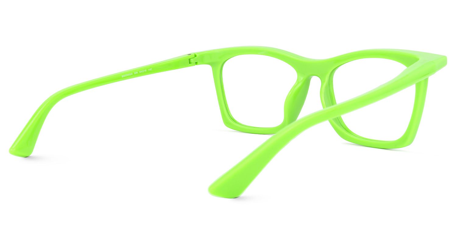 Rectangle Green Eyeglasses | Vooglam.com Side View