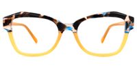 Rectangle Two-tone Eyeglasses | Vooglam.com Angle View