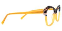 Rectangle Two-tone Eyeglasses | Vooglam.com 