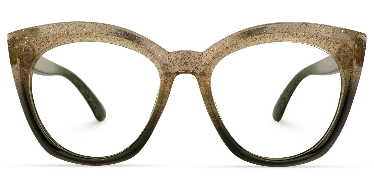 Cat Eye Grey Eyeglasses | Vooglam.com Angle View