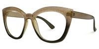 Cat Eye Grey Eyeglasses | Vooglam.com Front View