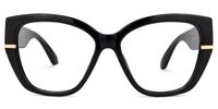 Gustavo - Cat Eye Black Eyeglasses | Vooglam Angle View