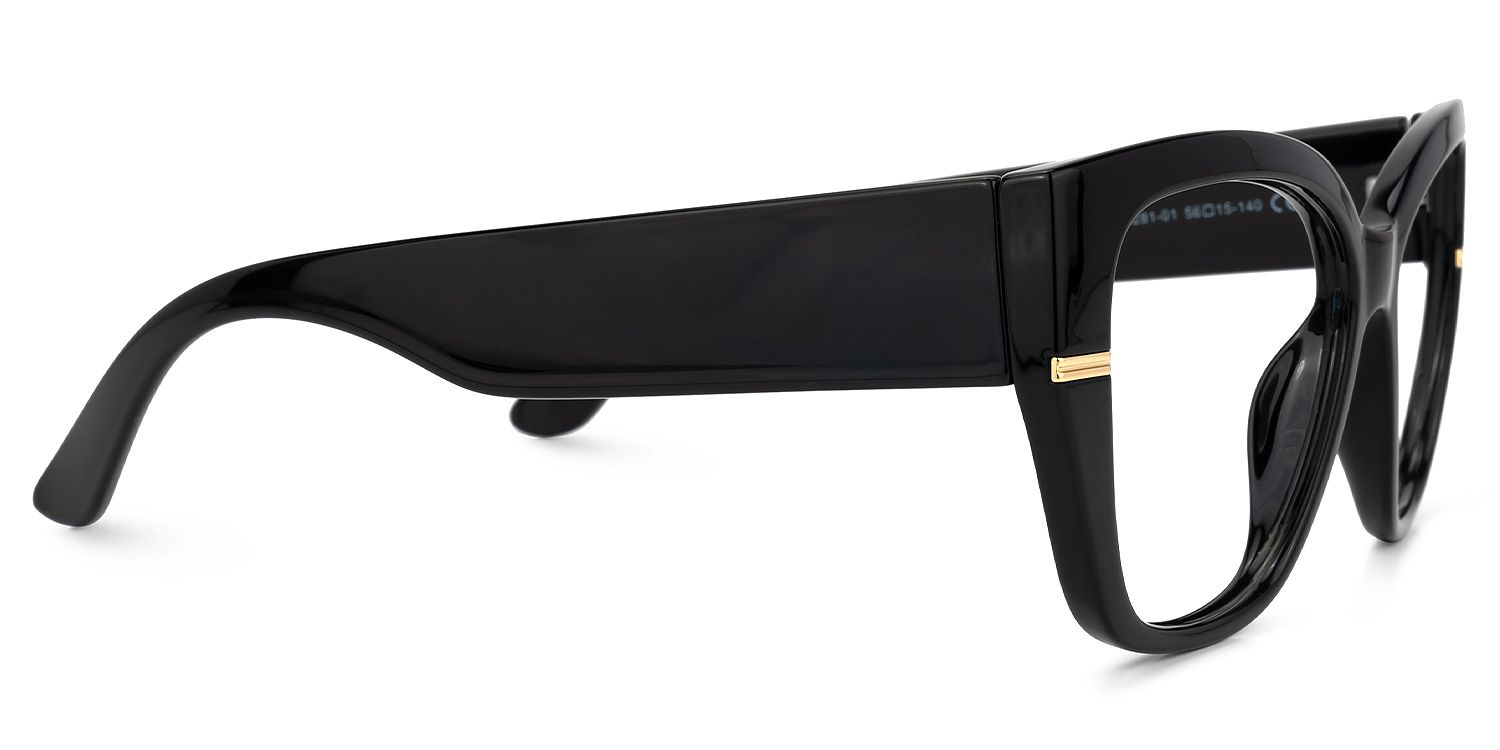 Gustavo - Cat Eye Black Eyeglasses | Vooglam 4