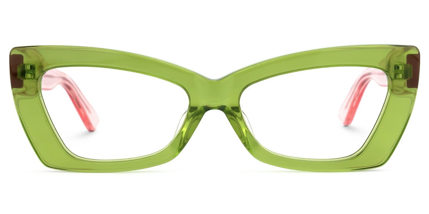 

Krystel - Rectangle Green Eyeglasses