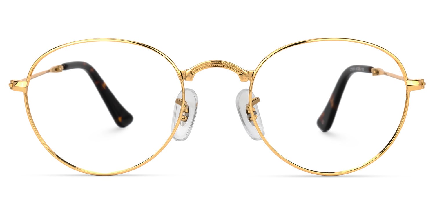 Parnell Round Gold Eyeglasses Vooglam