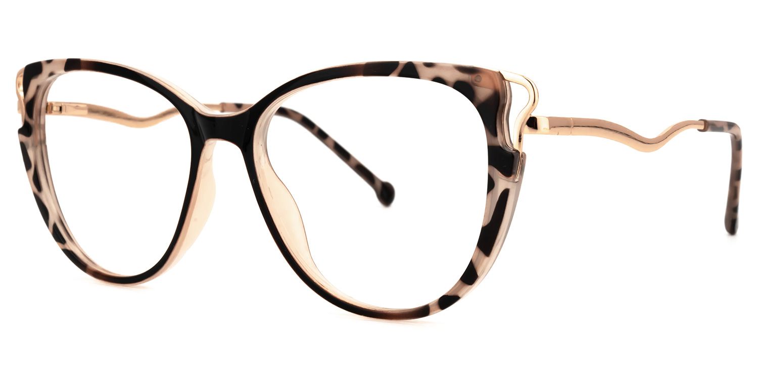 Charito - Cat Eye Tortoise Eyeglasses | Vooglam Front View