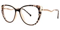 Charito - Cat Eye Tortoise Eyeglasses | Vooglam Front View