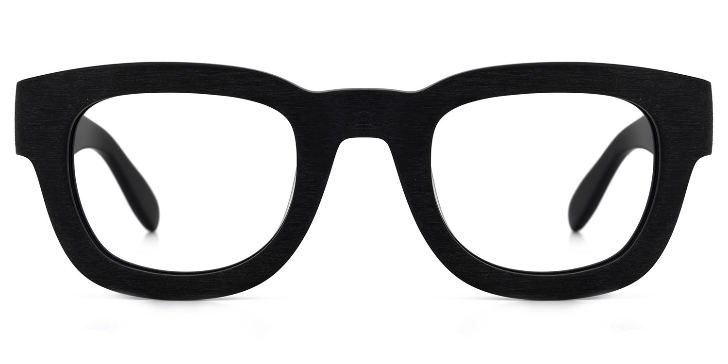 Rectangle Black Eyeglasses | Vooglam.com Angle View
