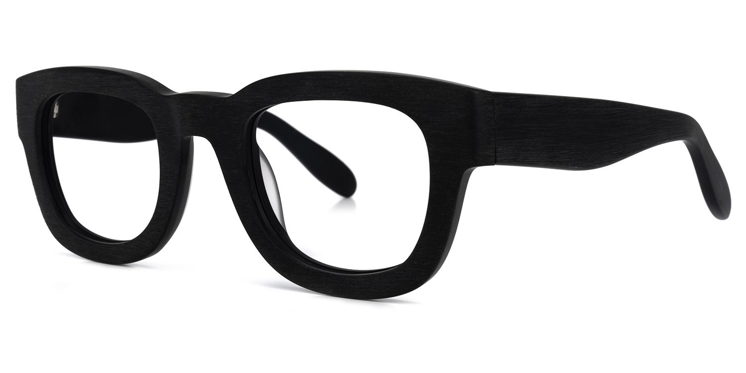 Rectangle Black Eyeglasses | Vooglam.com Front View