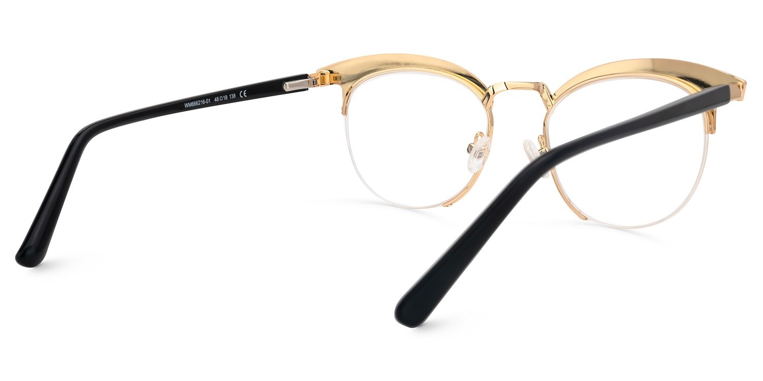 Browline Red Eyeglasses | Vooglam.com Side View