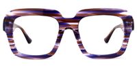 Square Purple Eyeglasses | Vooglam.com Angle View