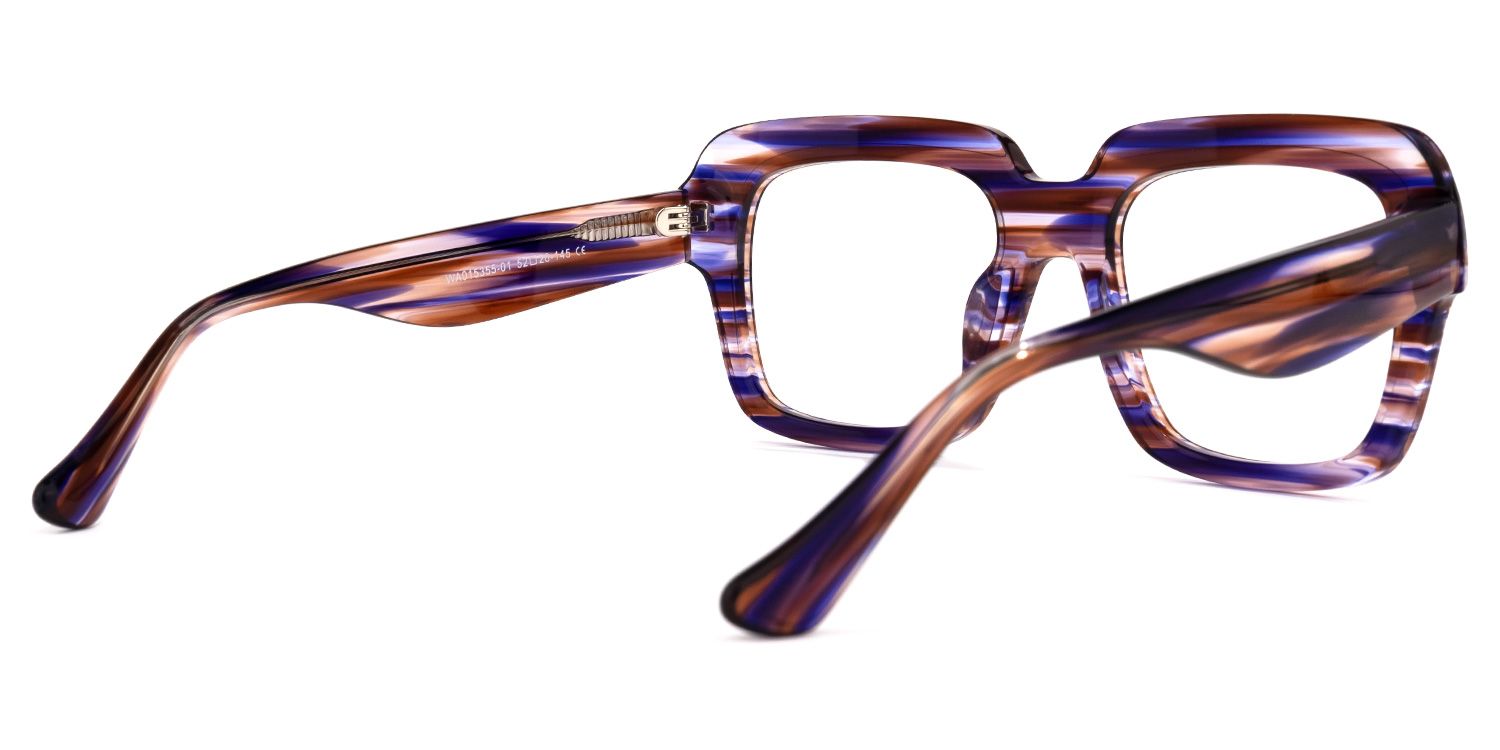 Square Purple Eyeglasses | Vooglam.com Side View