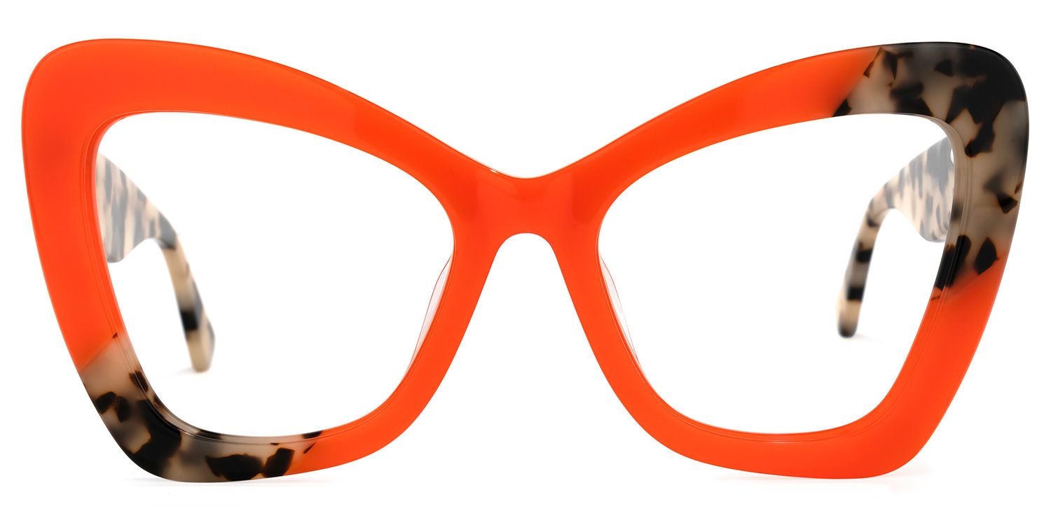 Suswell - Butterfly Two-tone Eyeglasses | Vooglam Angle View