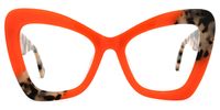 Suswell - Butterfly Two-tone Eyeglasses | Vooglam Angle View