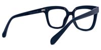 Britney - Square Blue Eyeglasses | Vooglam Side View