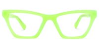 Rectangle Green Eyeglasses | Vooglam.com Angle View