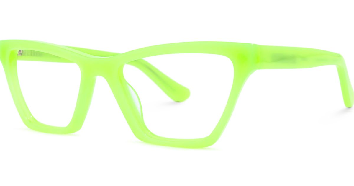 Lens Rectangular Green Rectangle Green Eyeglasses | Vooglam.com